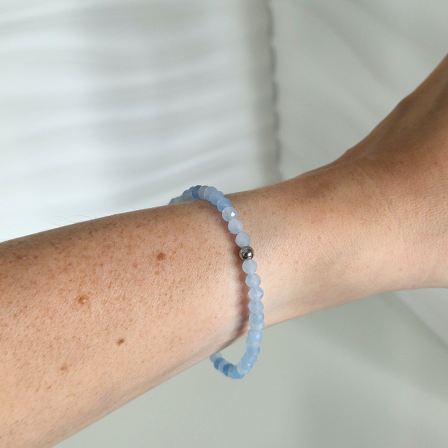 Aquamarine Faceted Bracelet