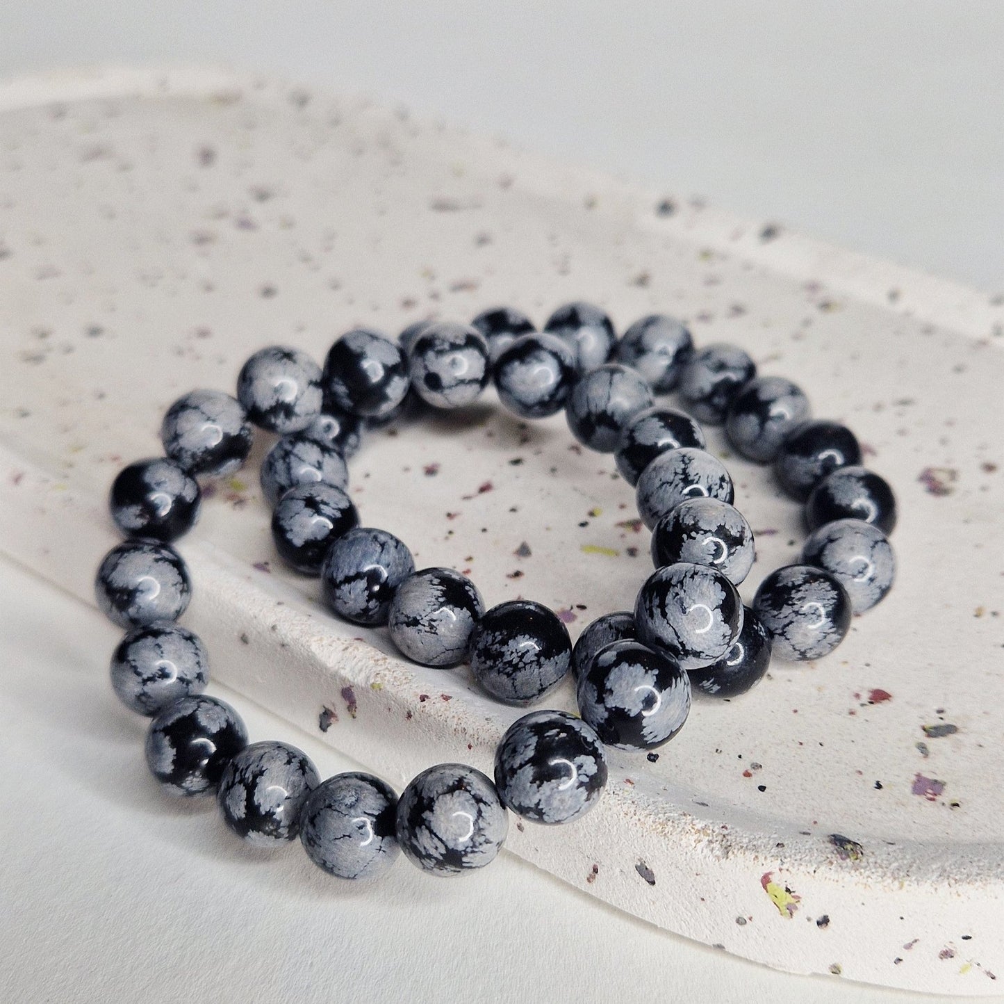 Snowflake Obsidian Bracelet
