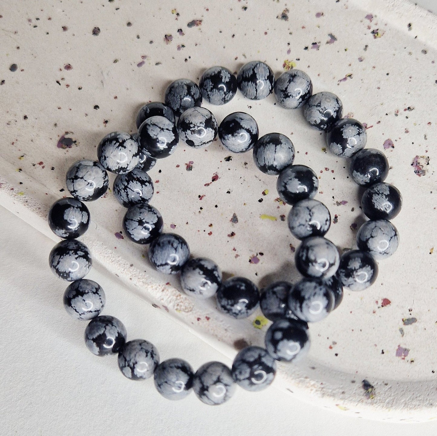 Snowflake Obsidian Bracelet
