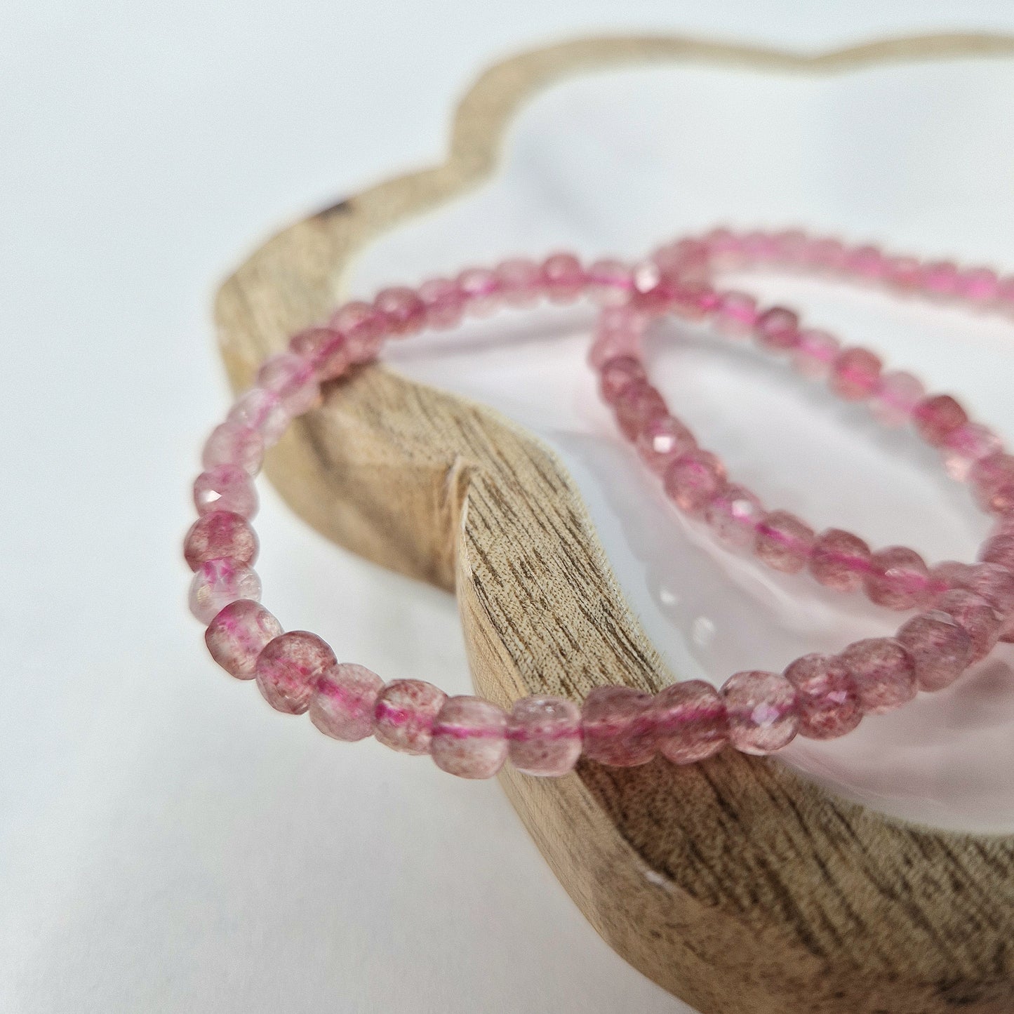 Strawberry Quartz Faceted Bracelet