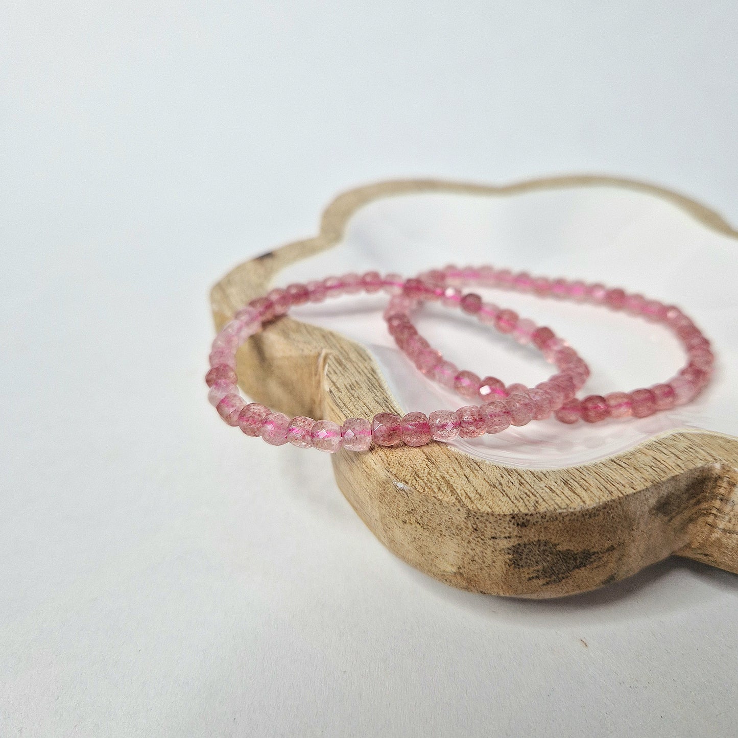 Strawberry Quartz Faceted Bracelet
