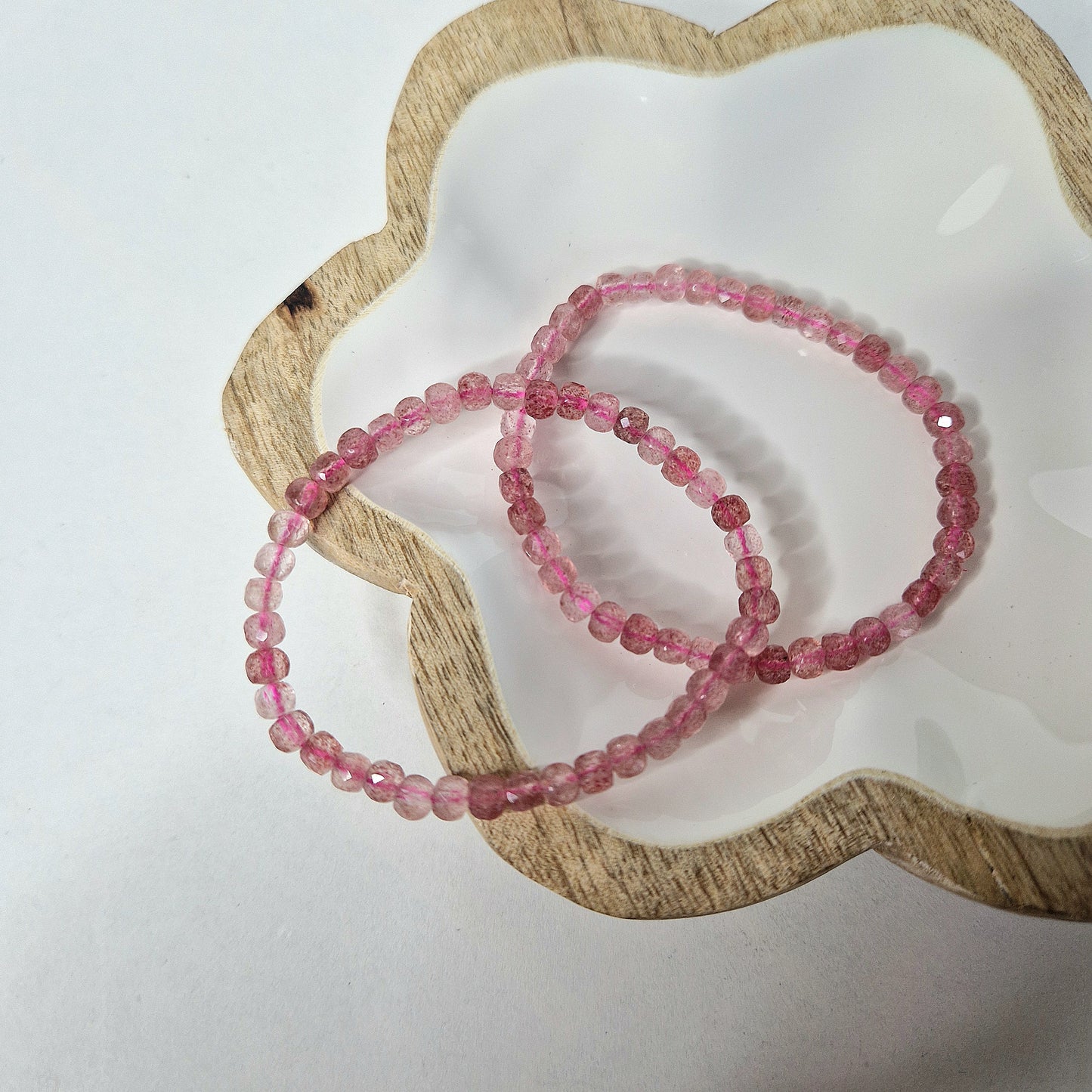 Strawberry Quartz Faceted Bracelet