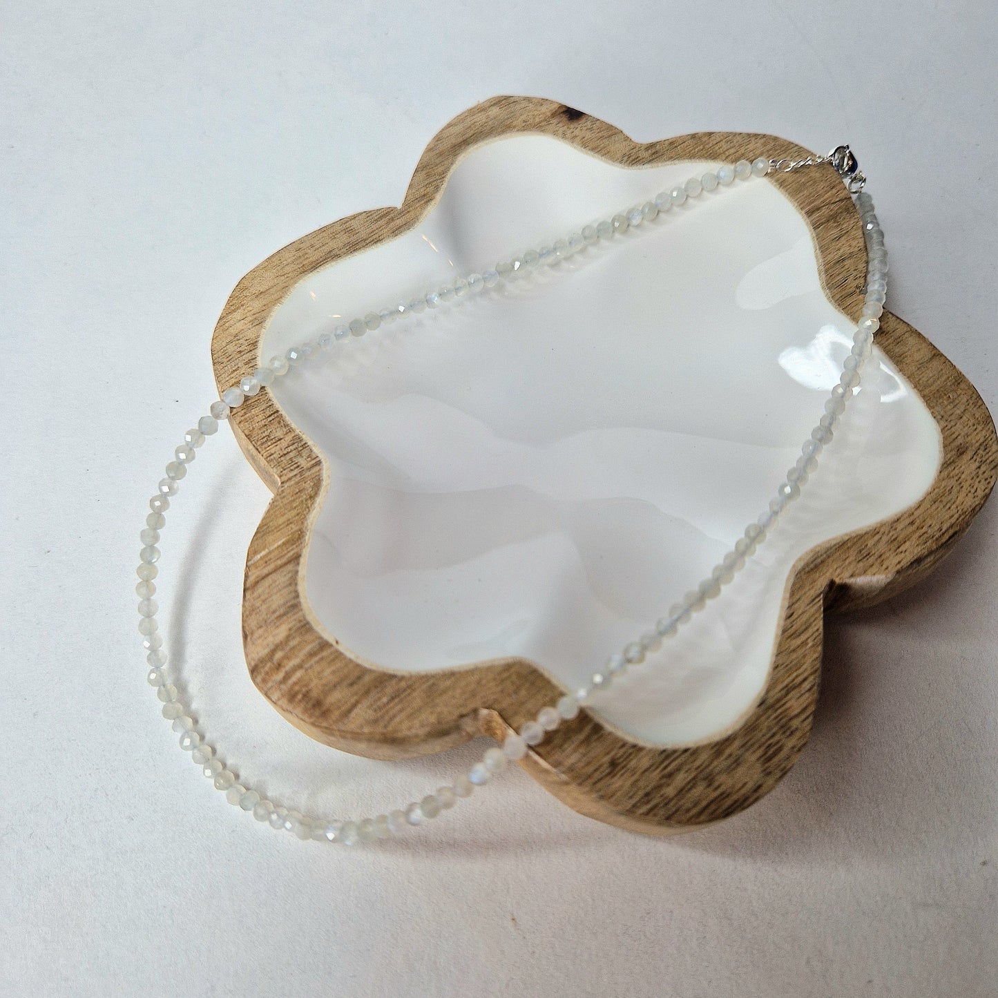Moonstone Faceted Choker