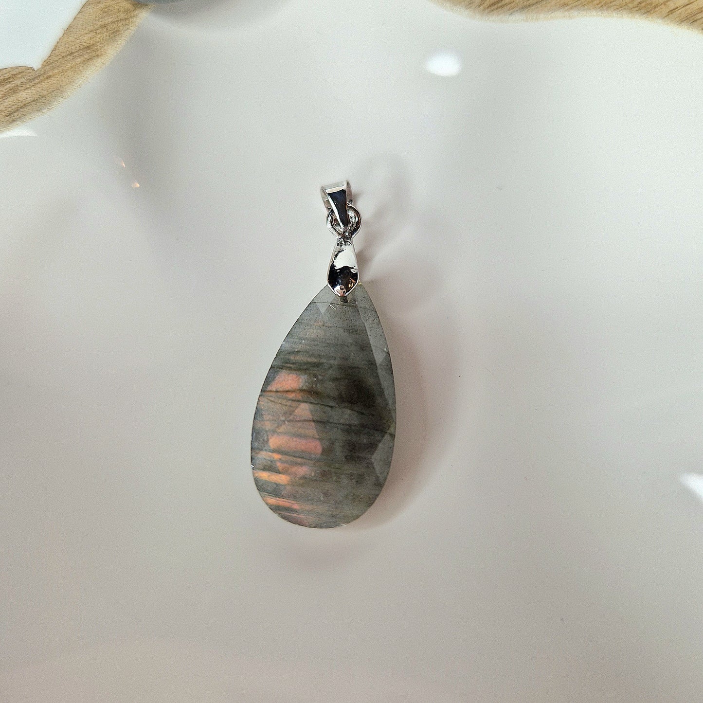 Labradorite Faceted Pendant