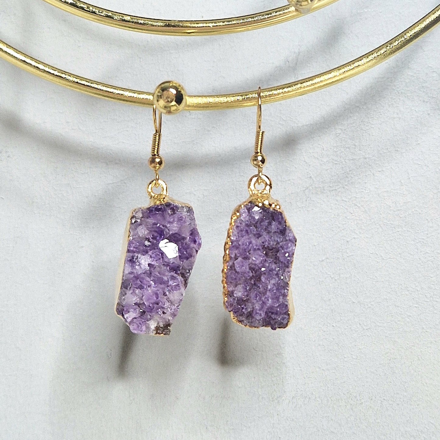 Amethyst Cluster Earrings