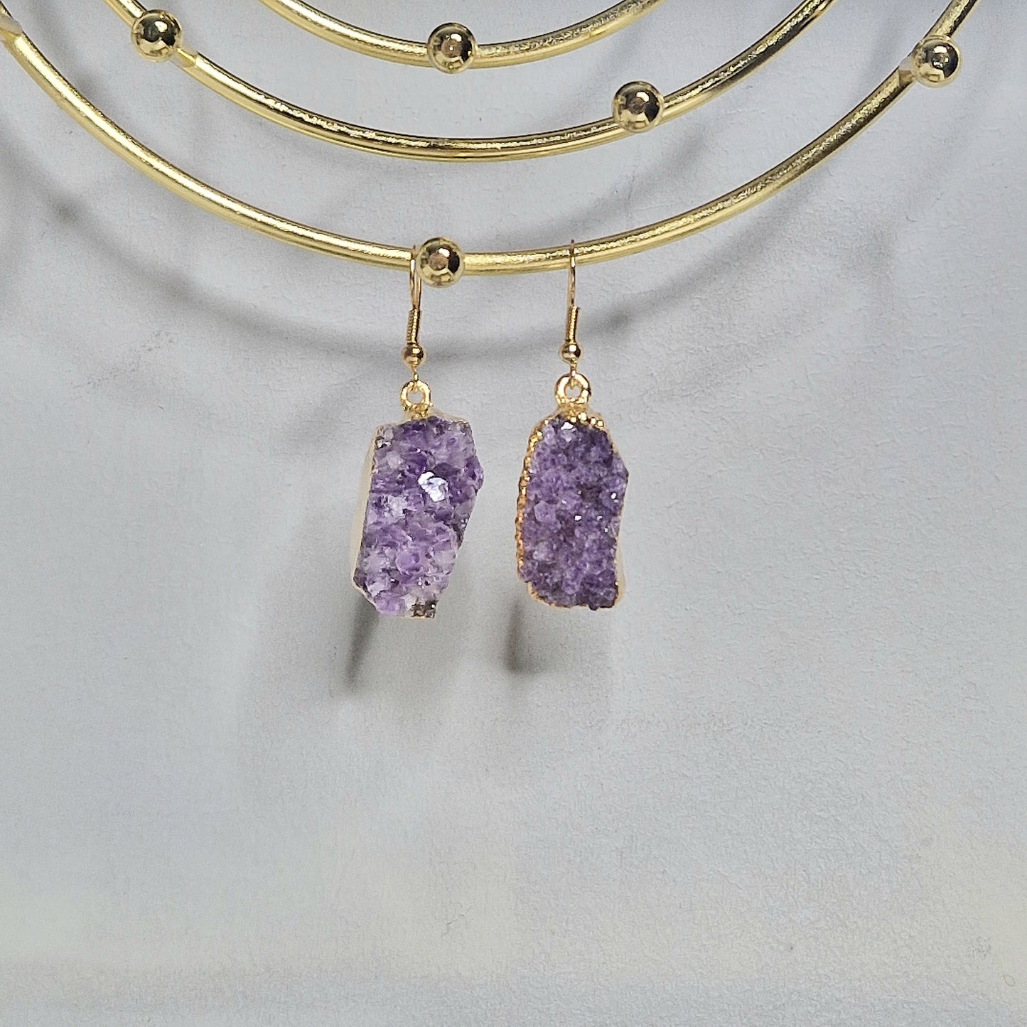 Amethyst Cluster Earrings