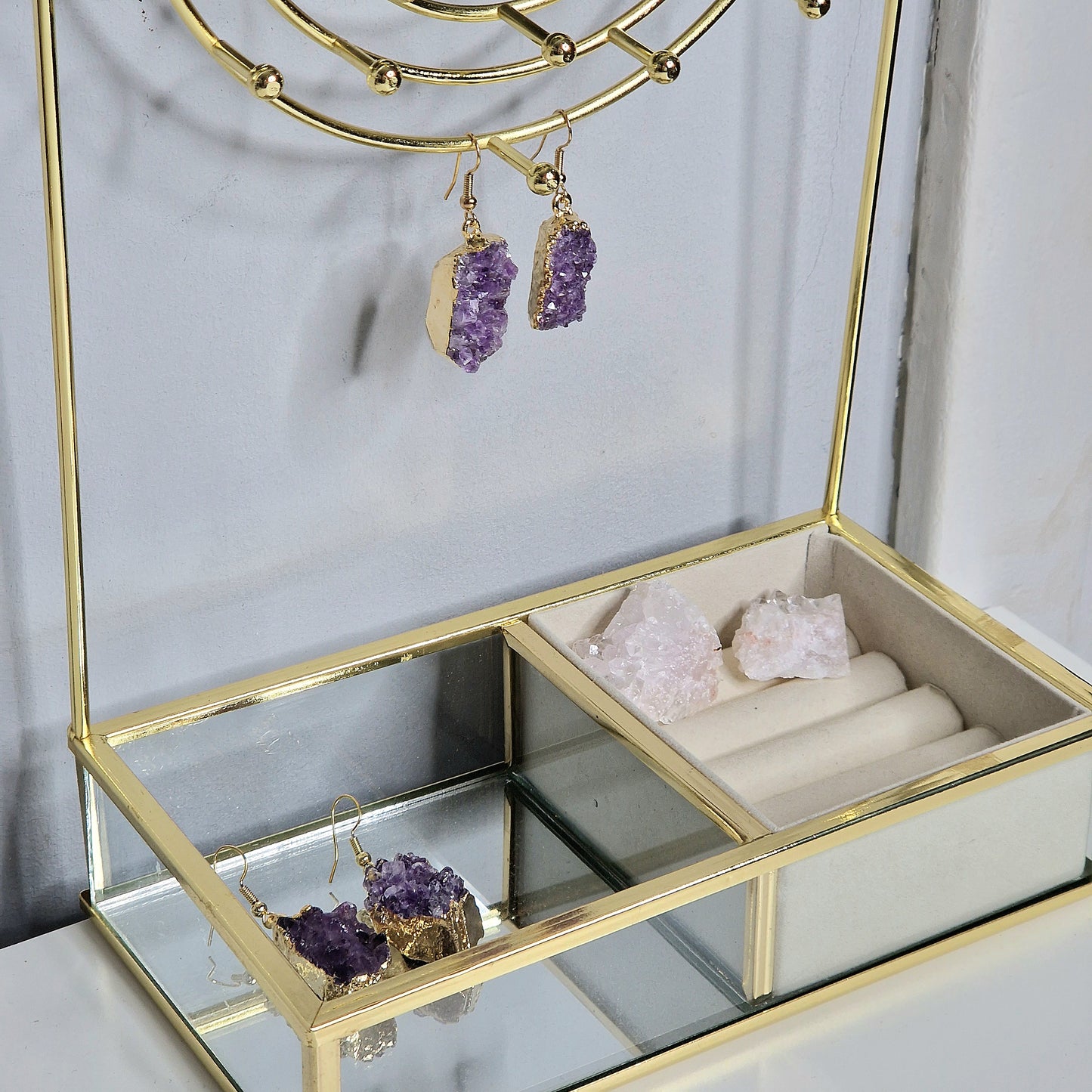 Amethyst Cluster Earrings