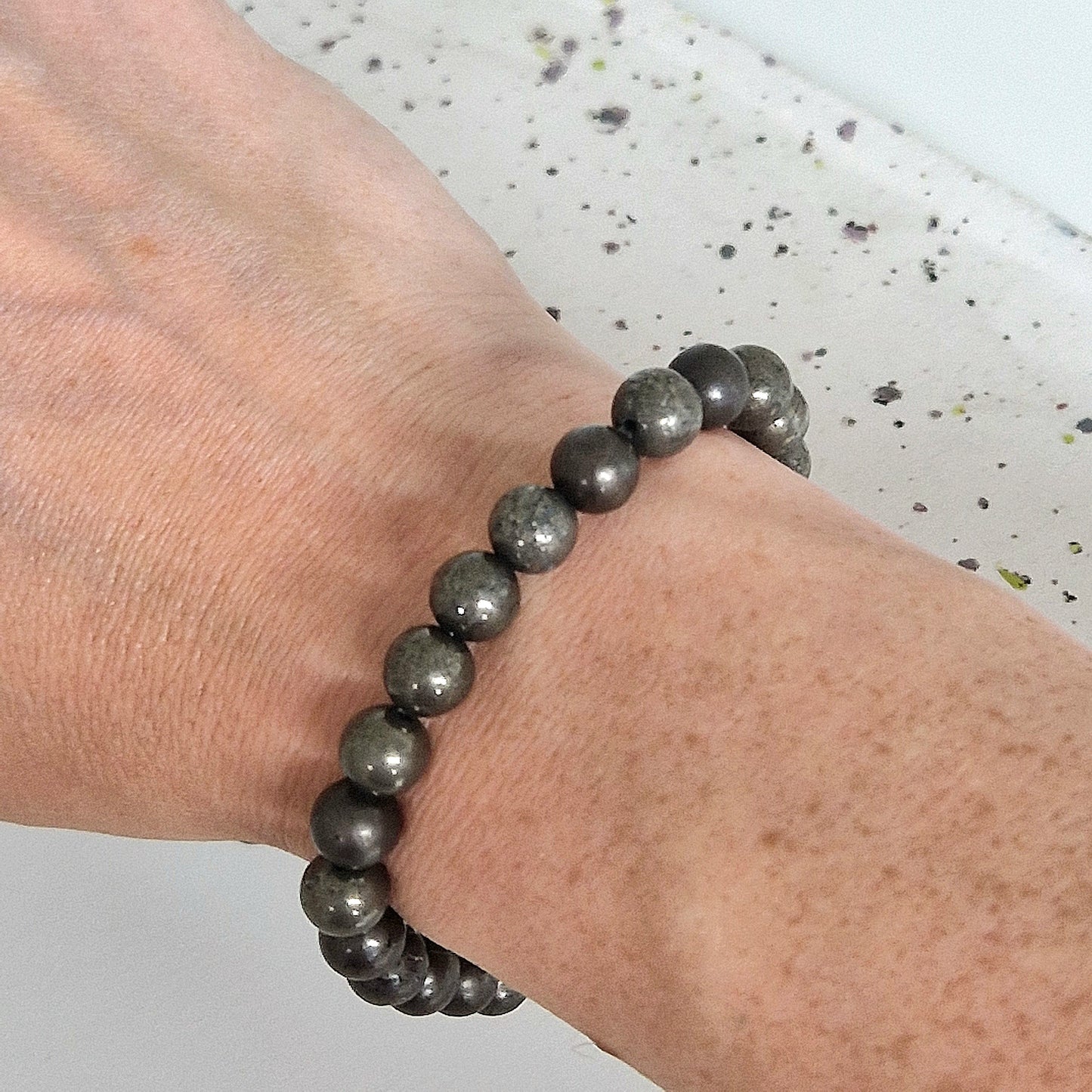 Pyrite Beads Bracelet - Men