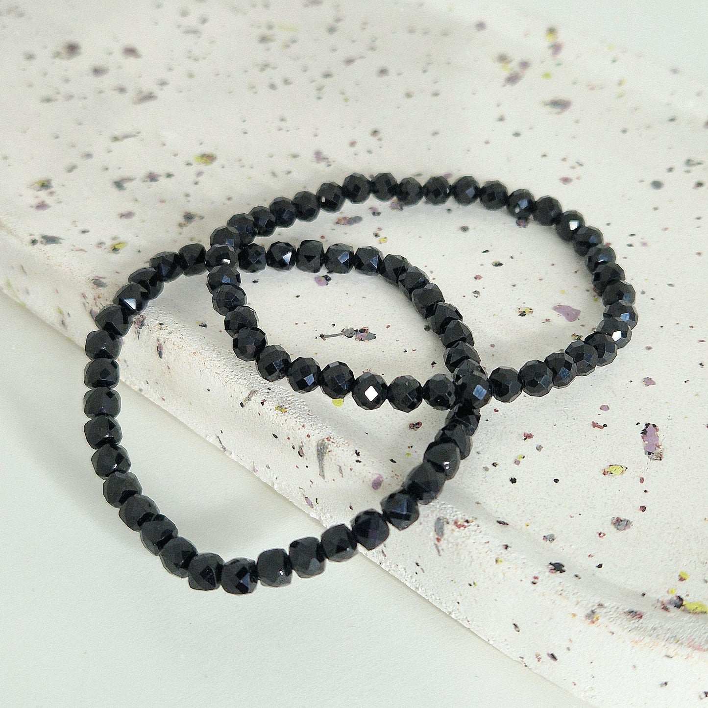Obsidiaan Gefacetteerde Armband