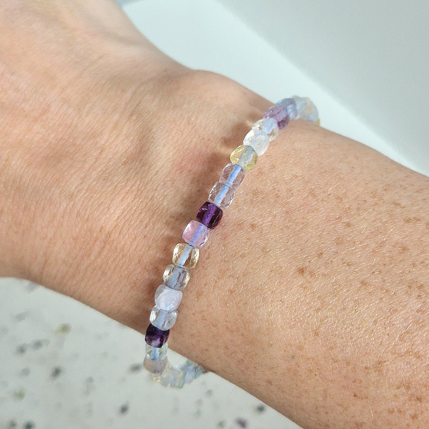 Fluorit Facettenarmband