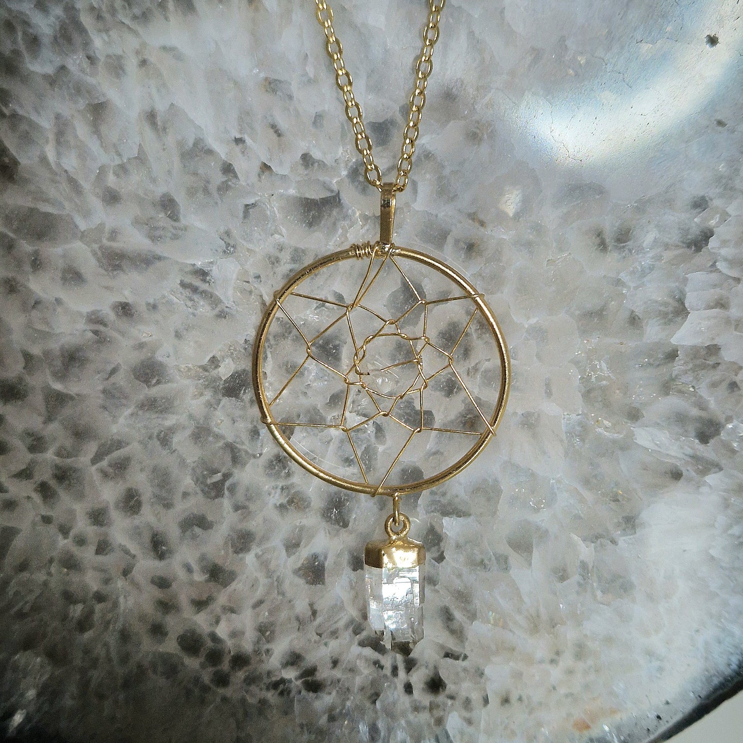 Dromenvanger ketting met Bergkristal