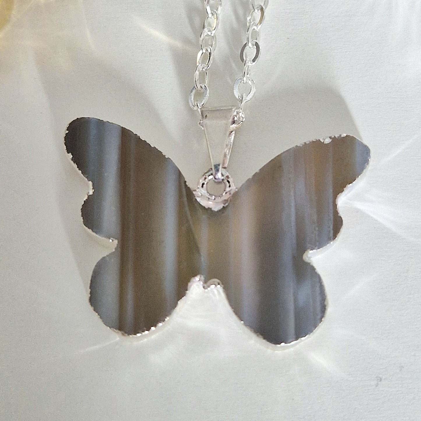 Agaat vlinder hanger met ketting