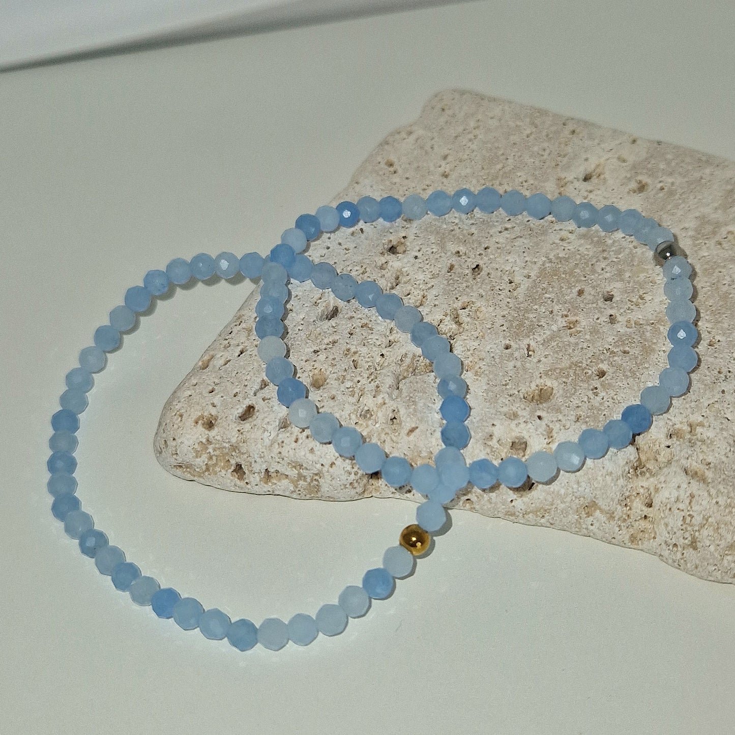 Aquamarine Faceted Bracelet