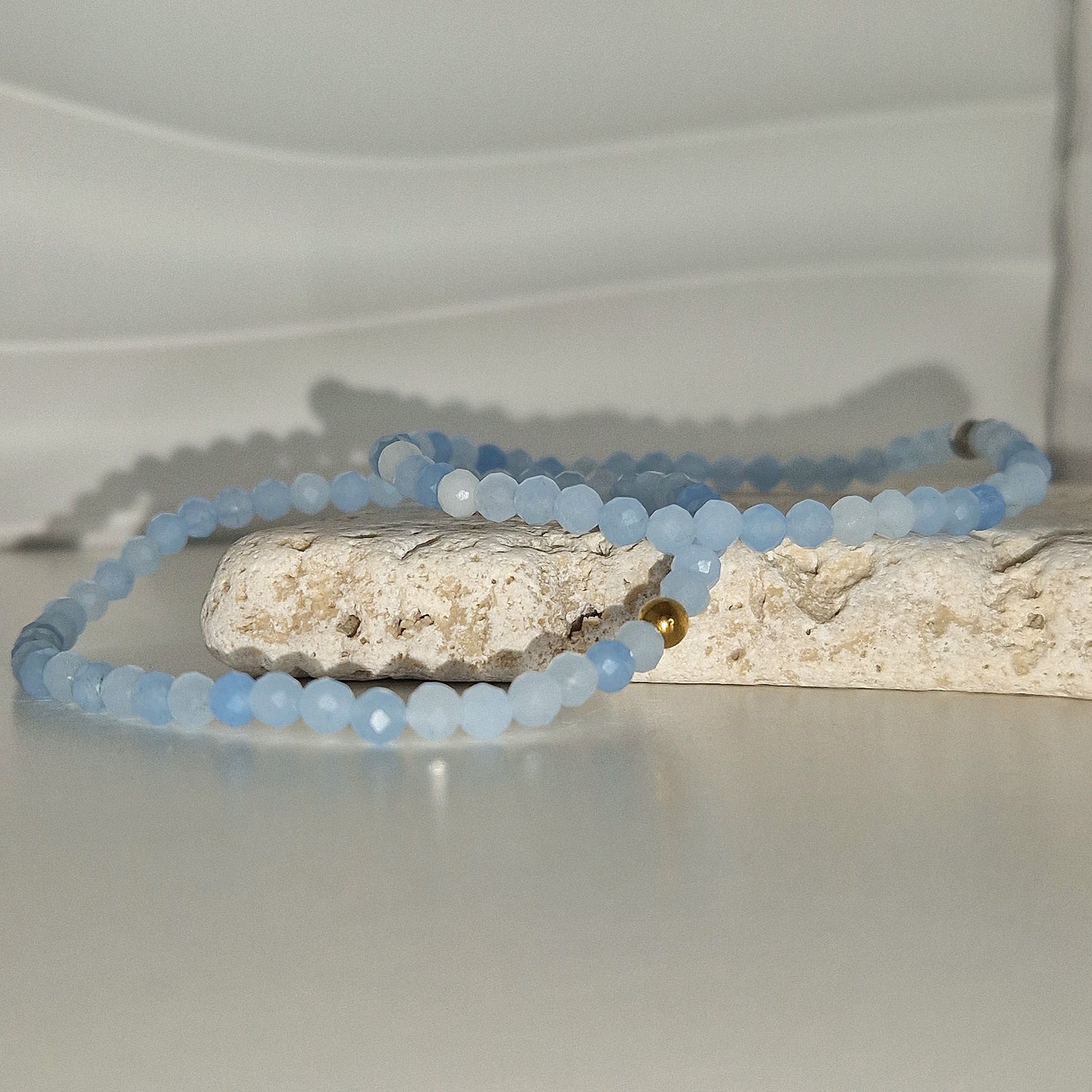 Aquamarine Faceted Bracelet