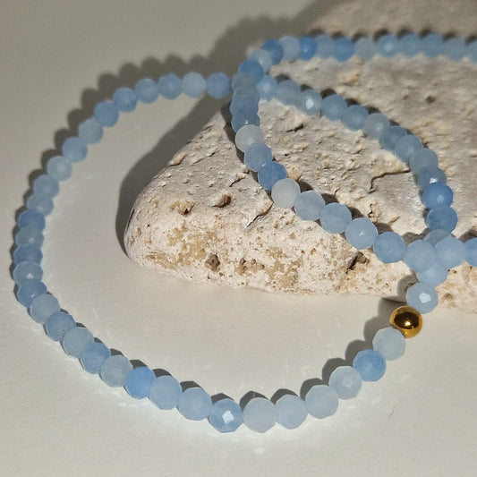 Aquamarijn Gefacetteerd Armband