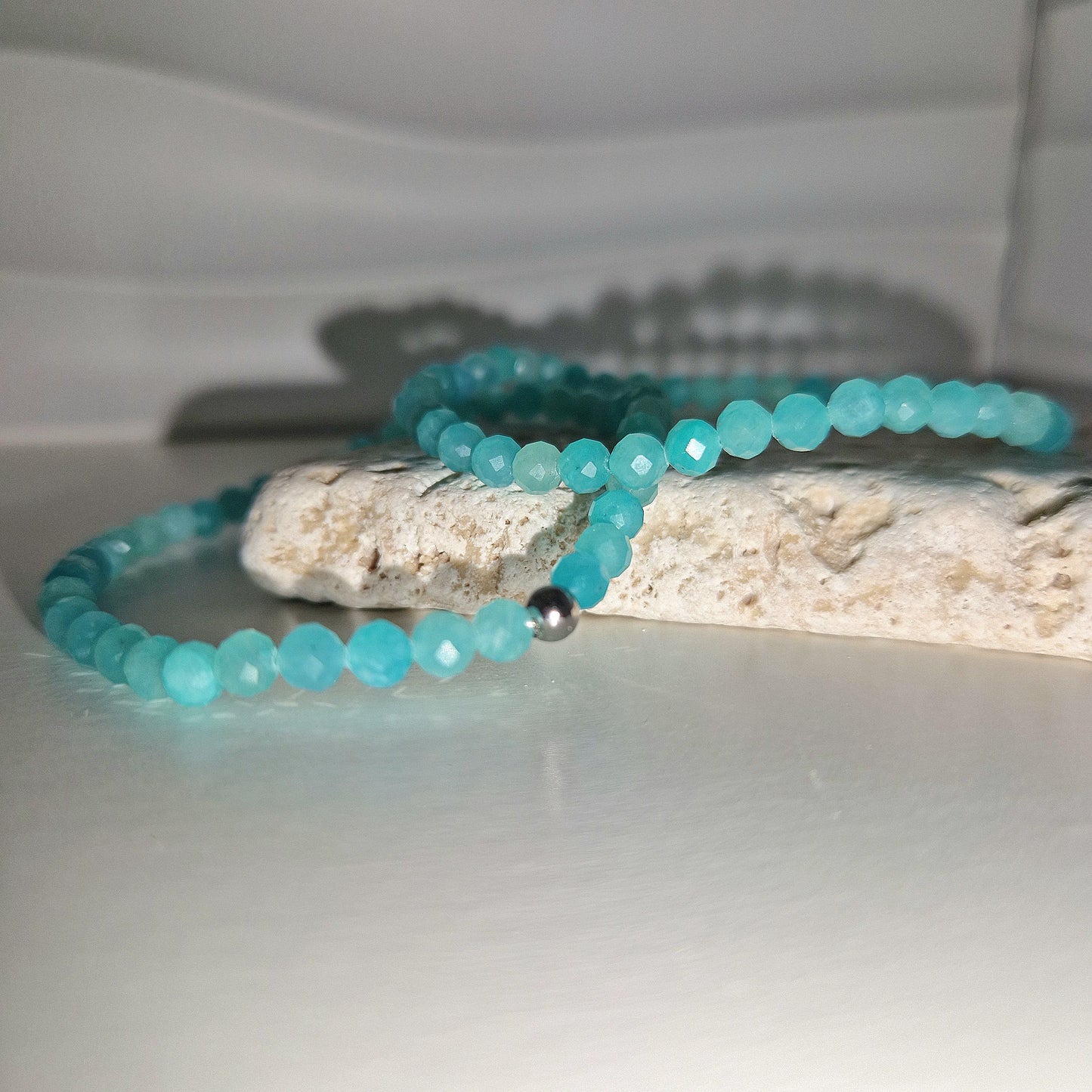 Amazoniet Gefacetteerd Armband