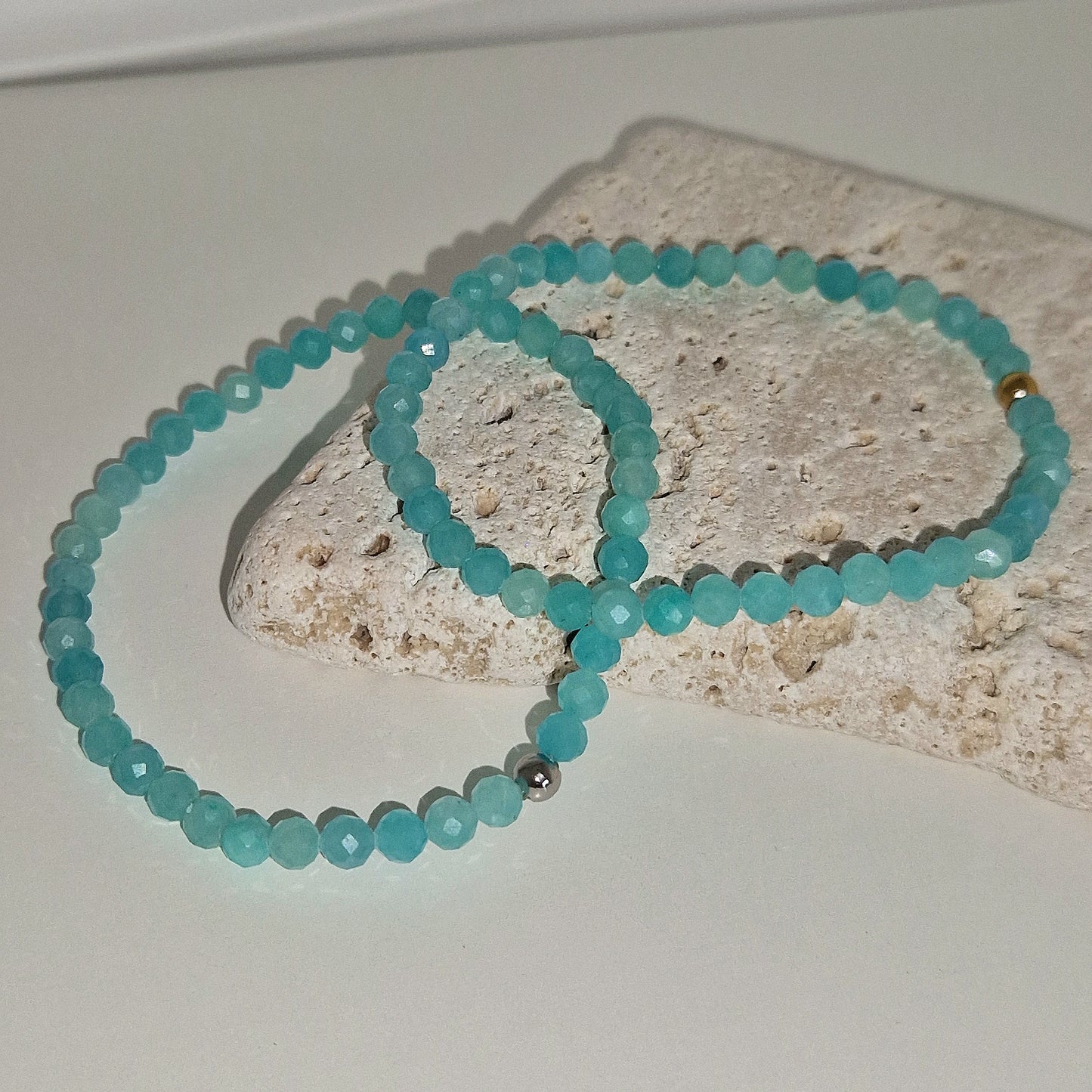 Amazoniet Gefacetteerd Armband