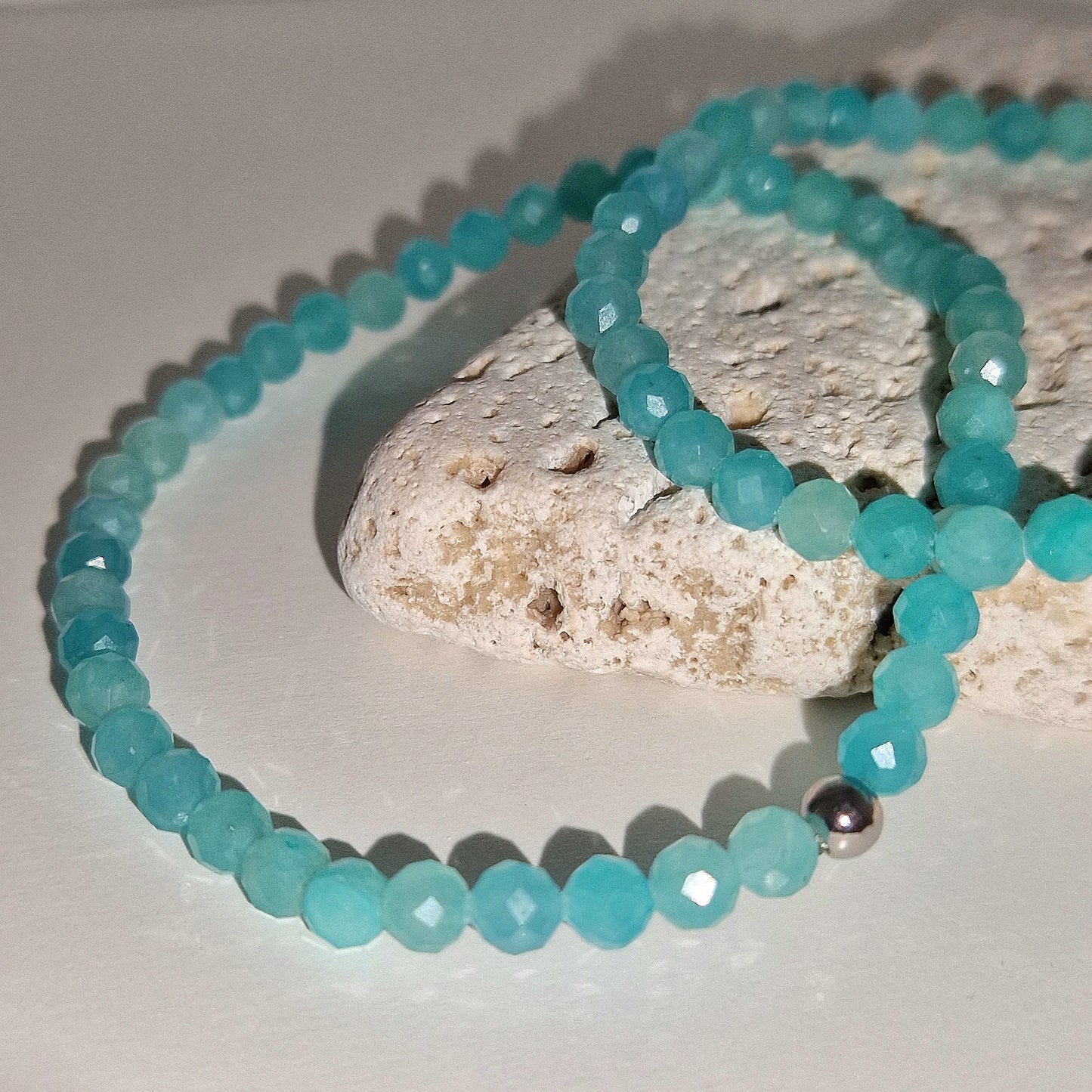 Amazoniet Gefacetteerd Armband