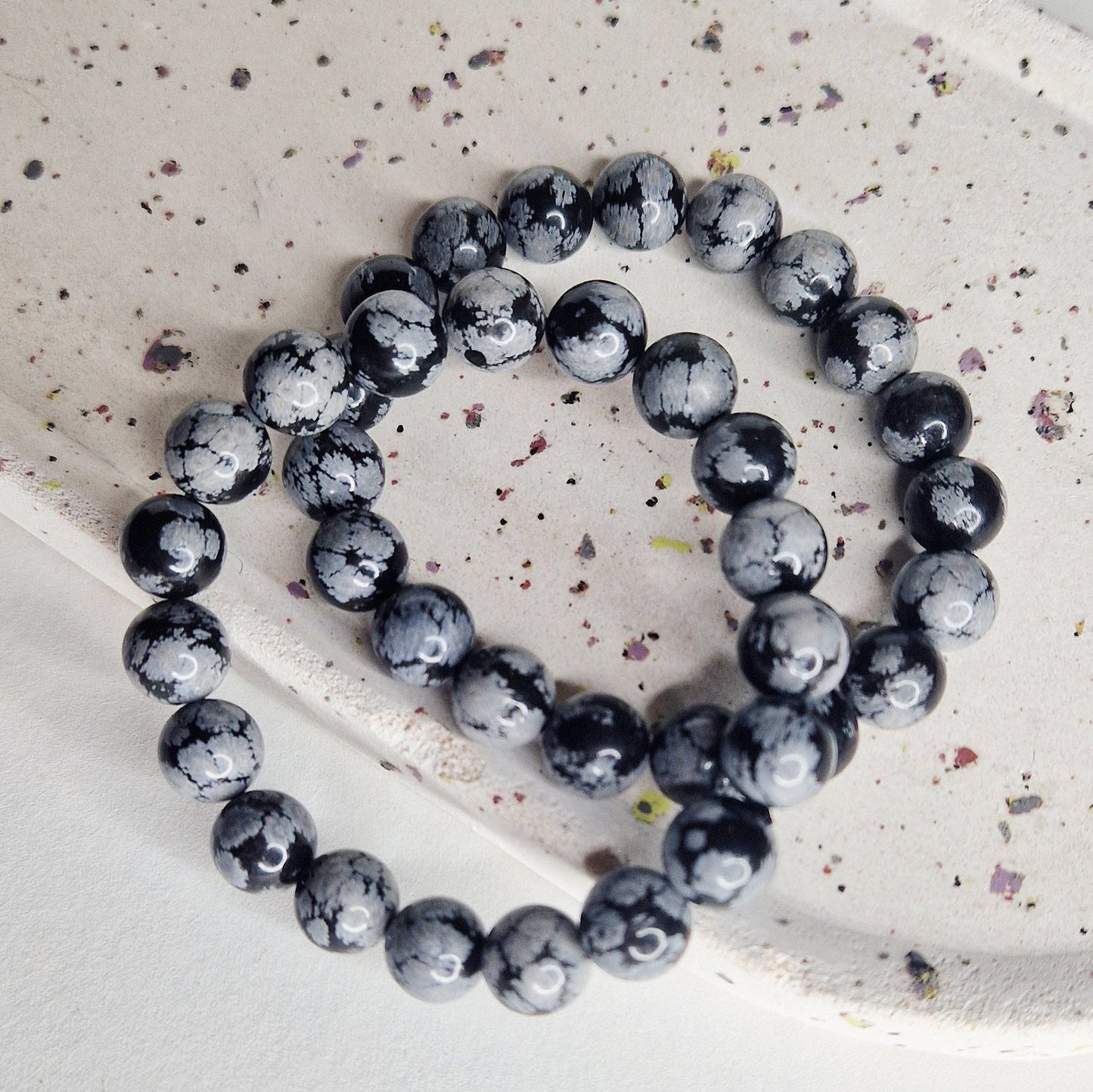 Snowflake obsidian Bracelet