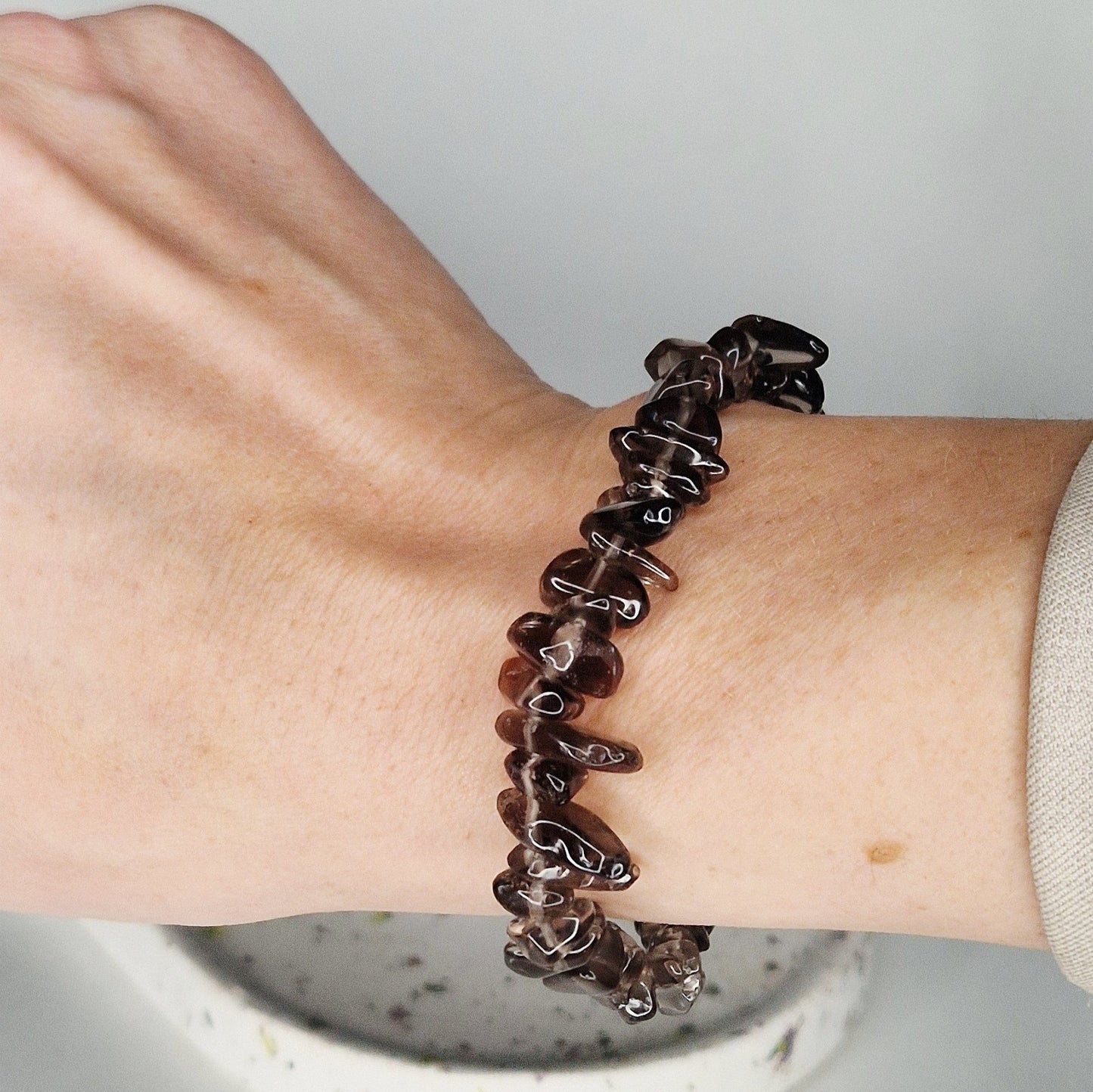 Smokey Quartz Chip Bracelet