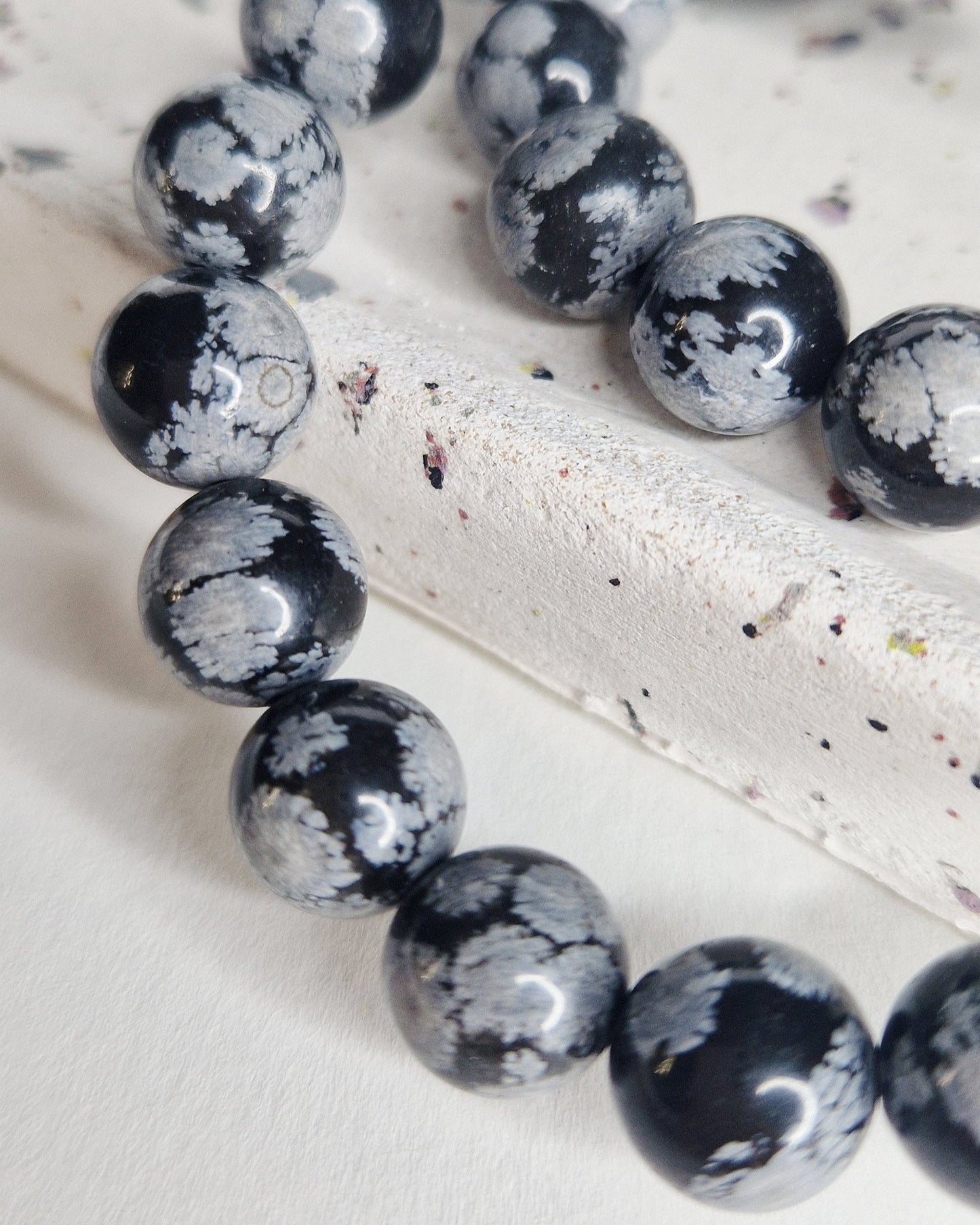 Snowflake obsidian Bracelet