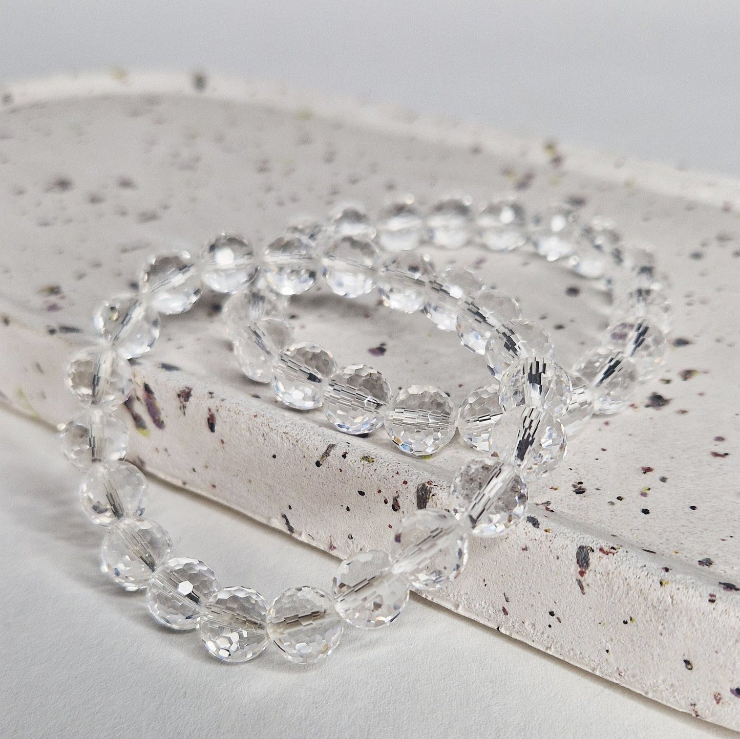 Clear Quartz Facet Bracelet