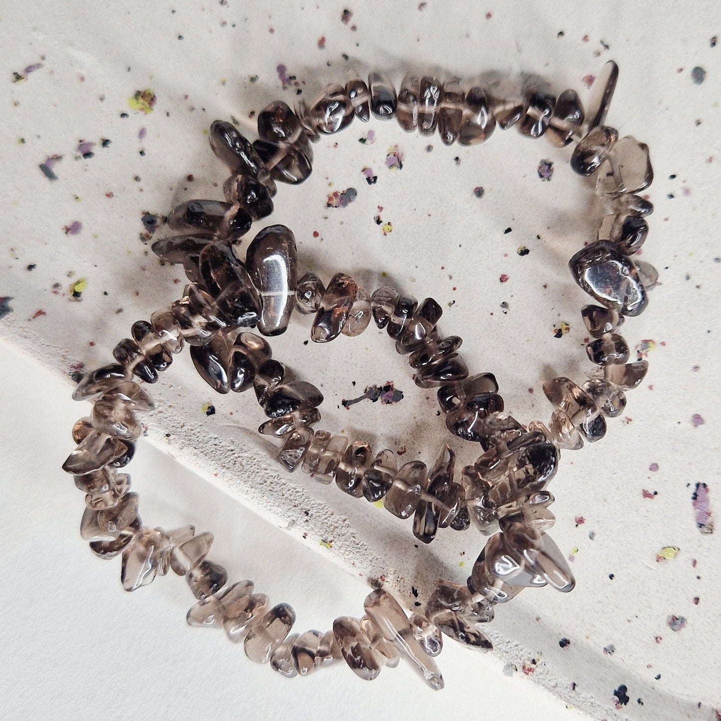 Smokey Quartz Chip Bracelet