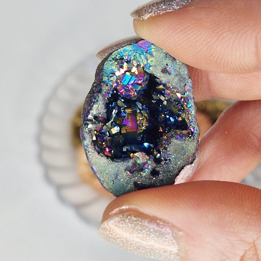 Mystery Mini Aura Agate Geode