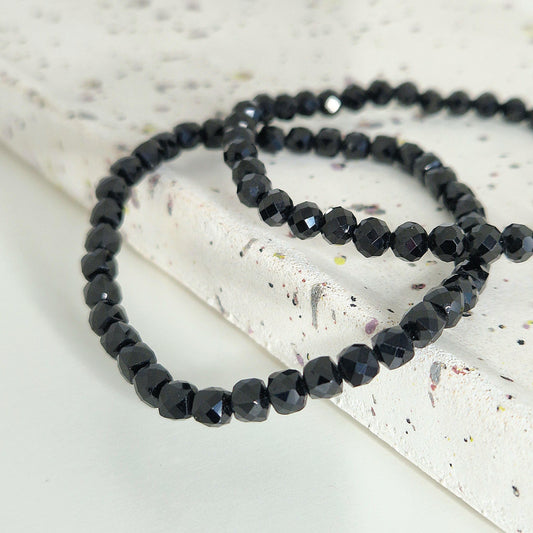 Obsidiaan Gefacetteerde Armband