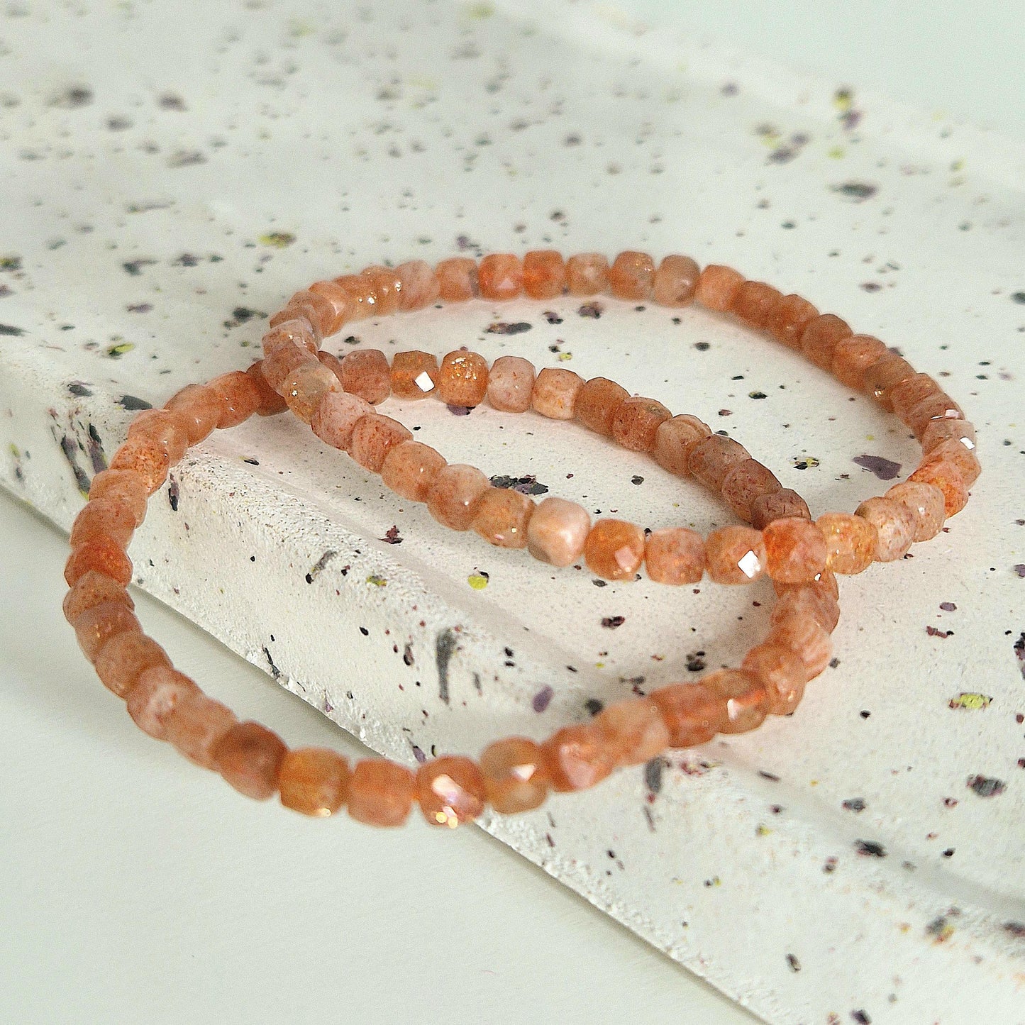 Sunstone Faceted Bracelet