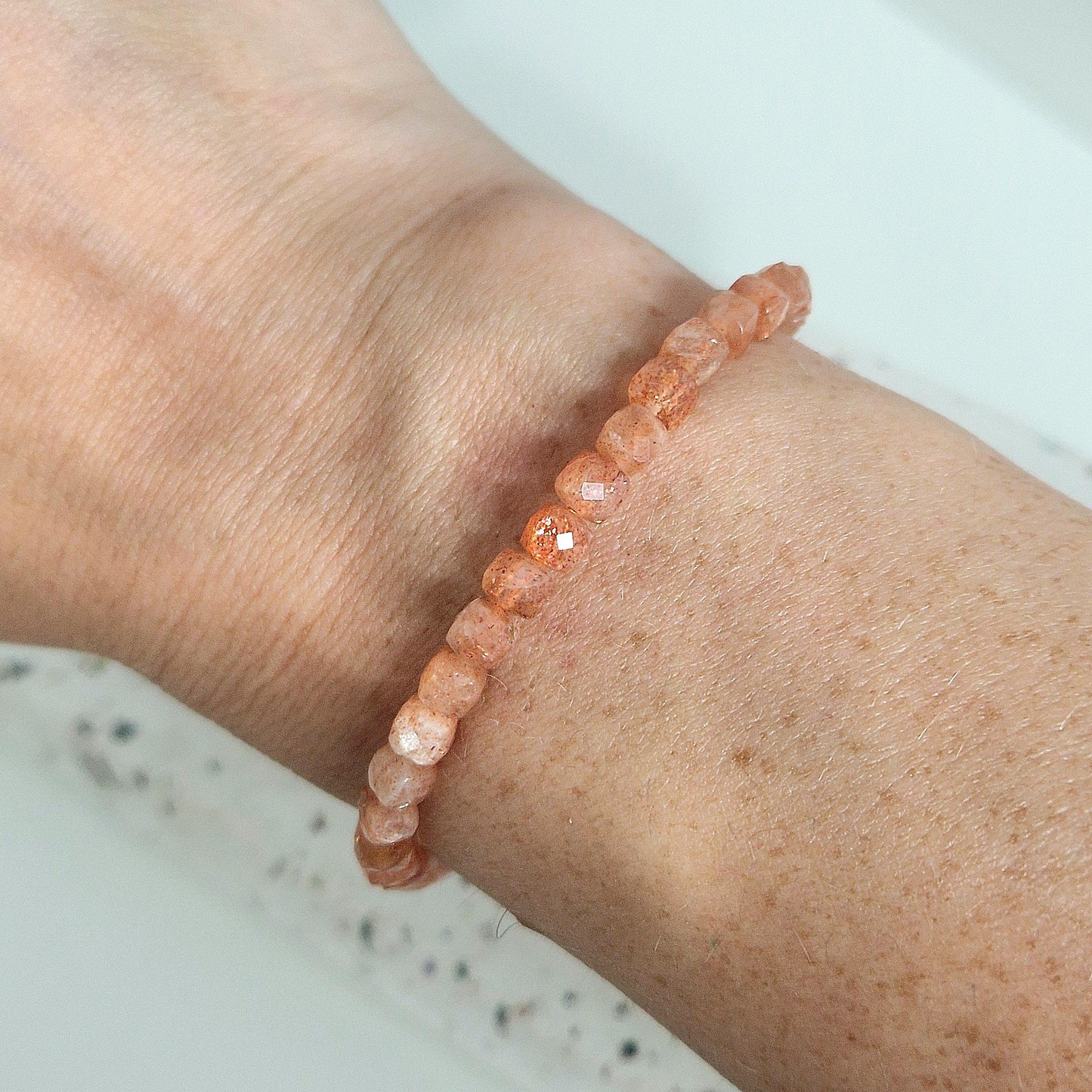 Sunstone Faceted Bracelet
