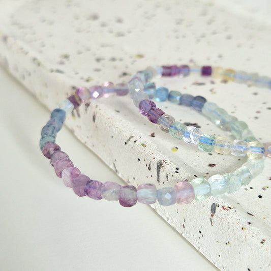 Fluorit Facettenarmband