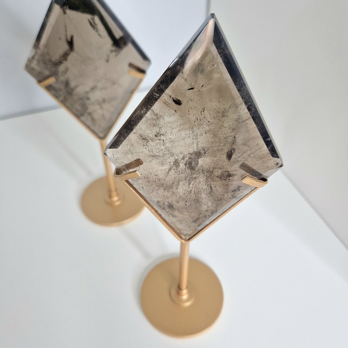 Smoky Quartz Diamond on Holder