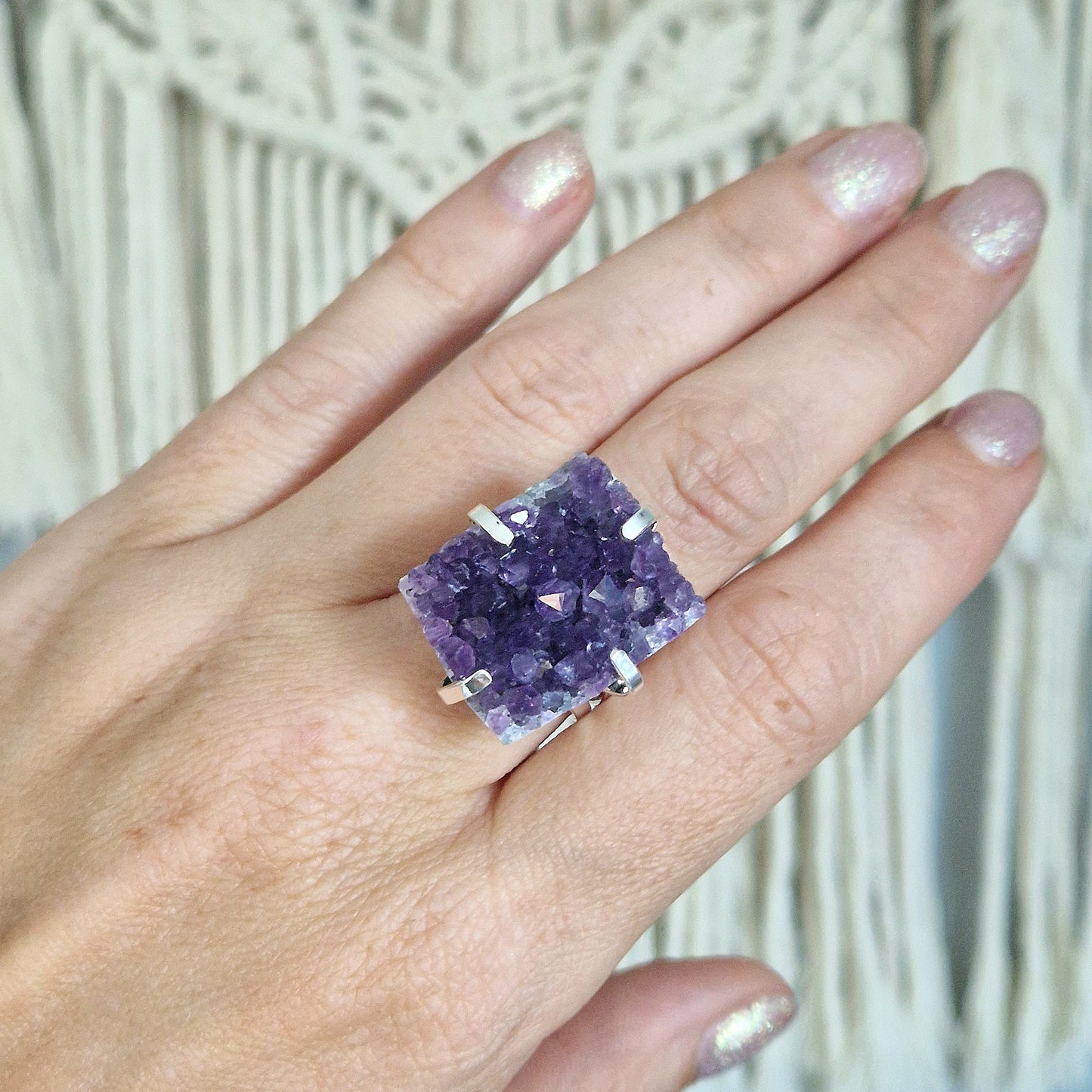 Raw Amethyst ring
