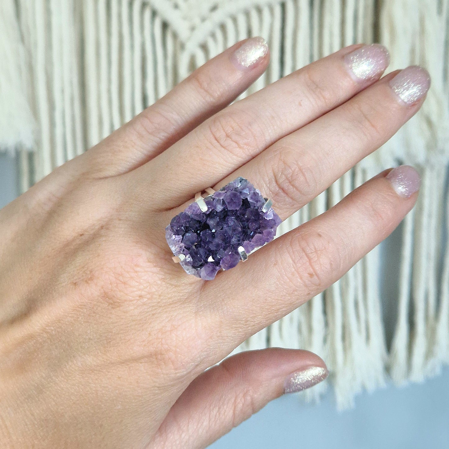 Raw Amethyst ring