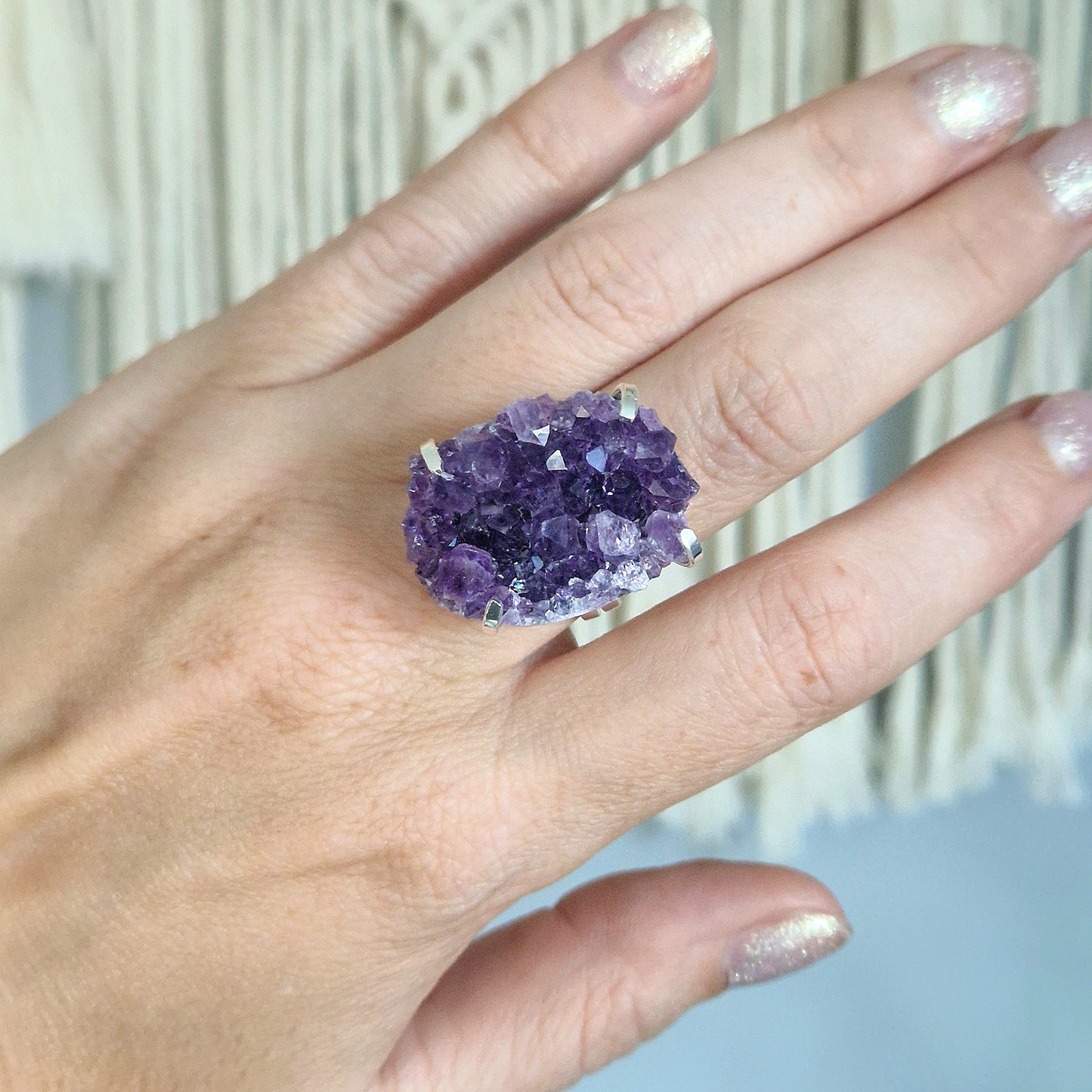 Raw Amethyst ring
