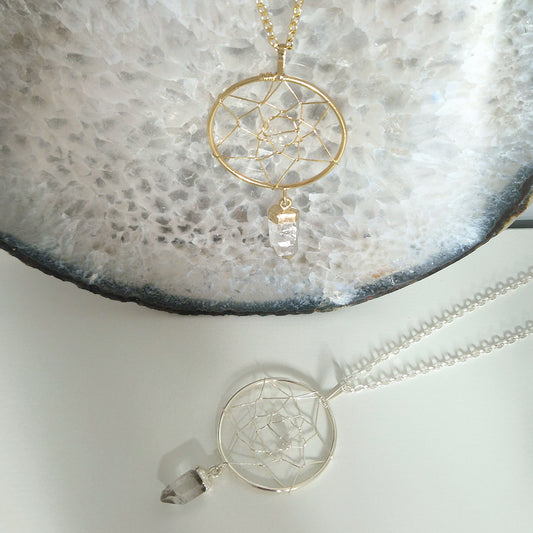 Dromenvanger ketting met Bergkristal